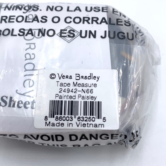 Vera Bradley Tape Measure in Painted Paisley - Picture 8 of 9